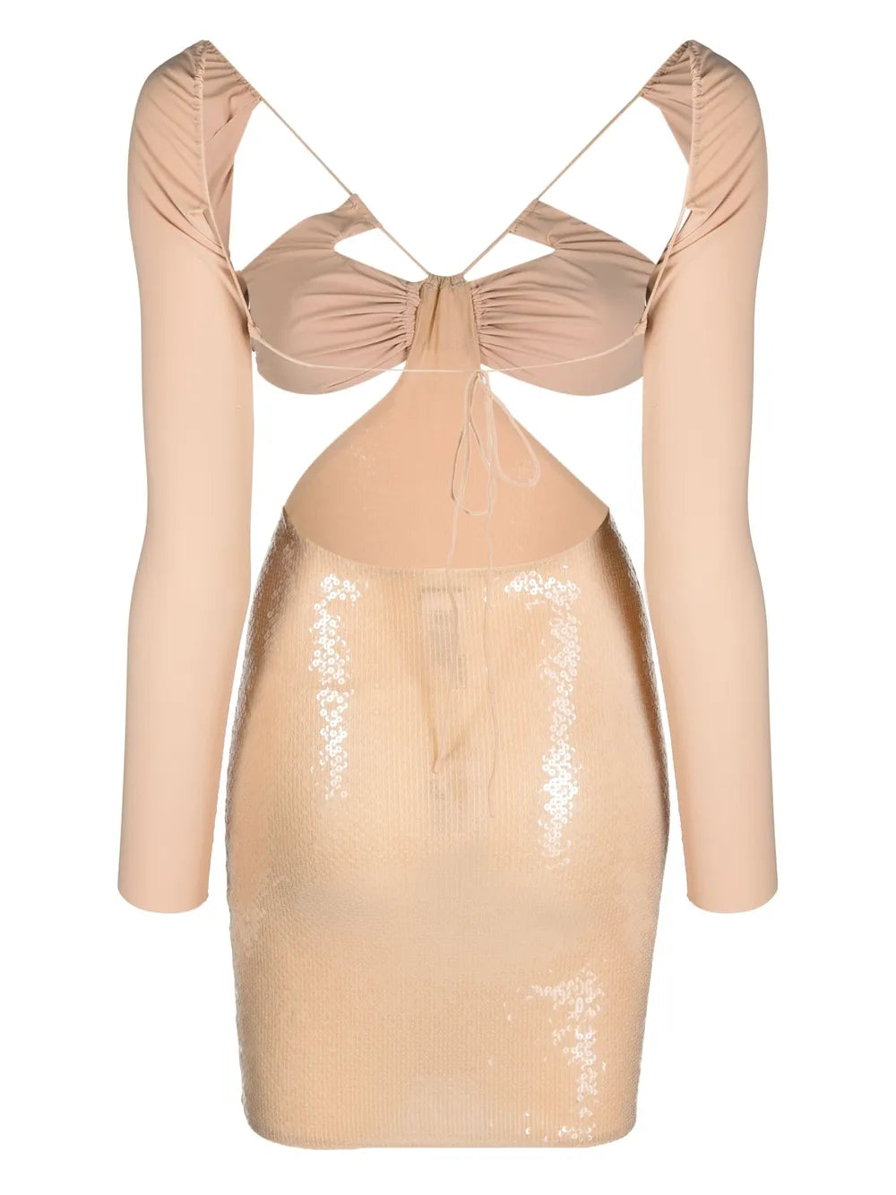 Cut-Out Sequined Mini Dress