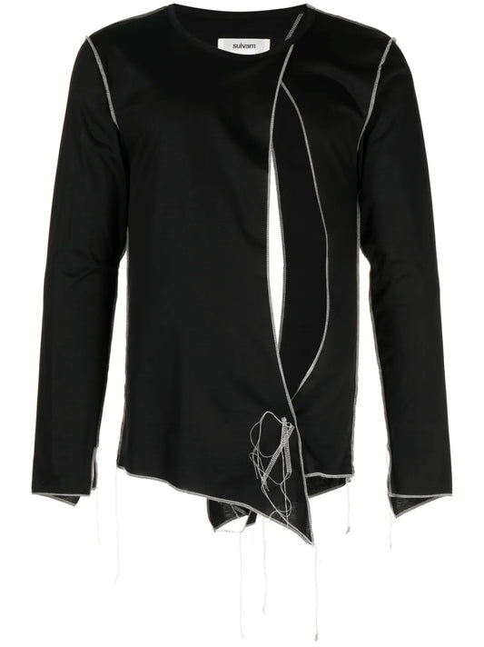 Cut-Out Detail Cotton T-Shirt
