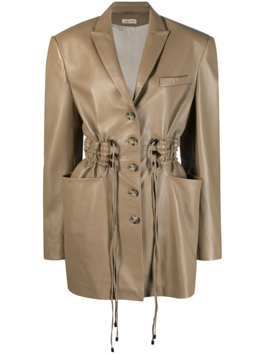 Irbid Leather Blazer Dress