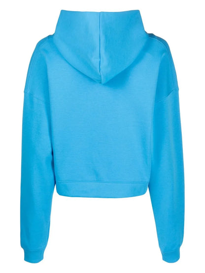 Logo-Print Cropped Hoodie