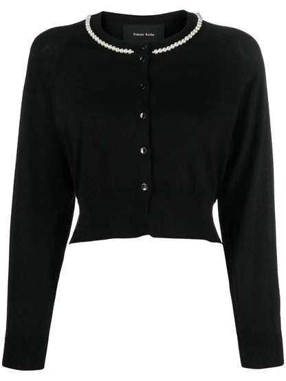 Pearl-Embellished Cardigan