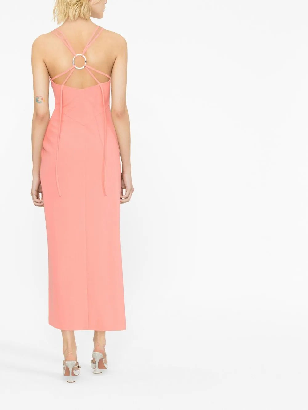 Fujiko Double-Strap Asymmetric Midi Dress