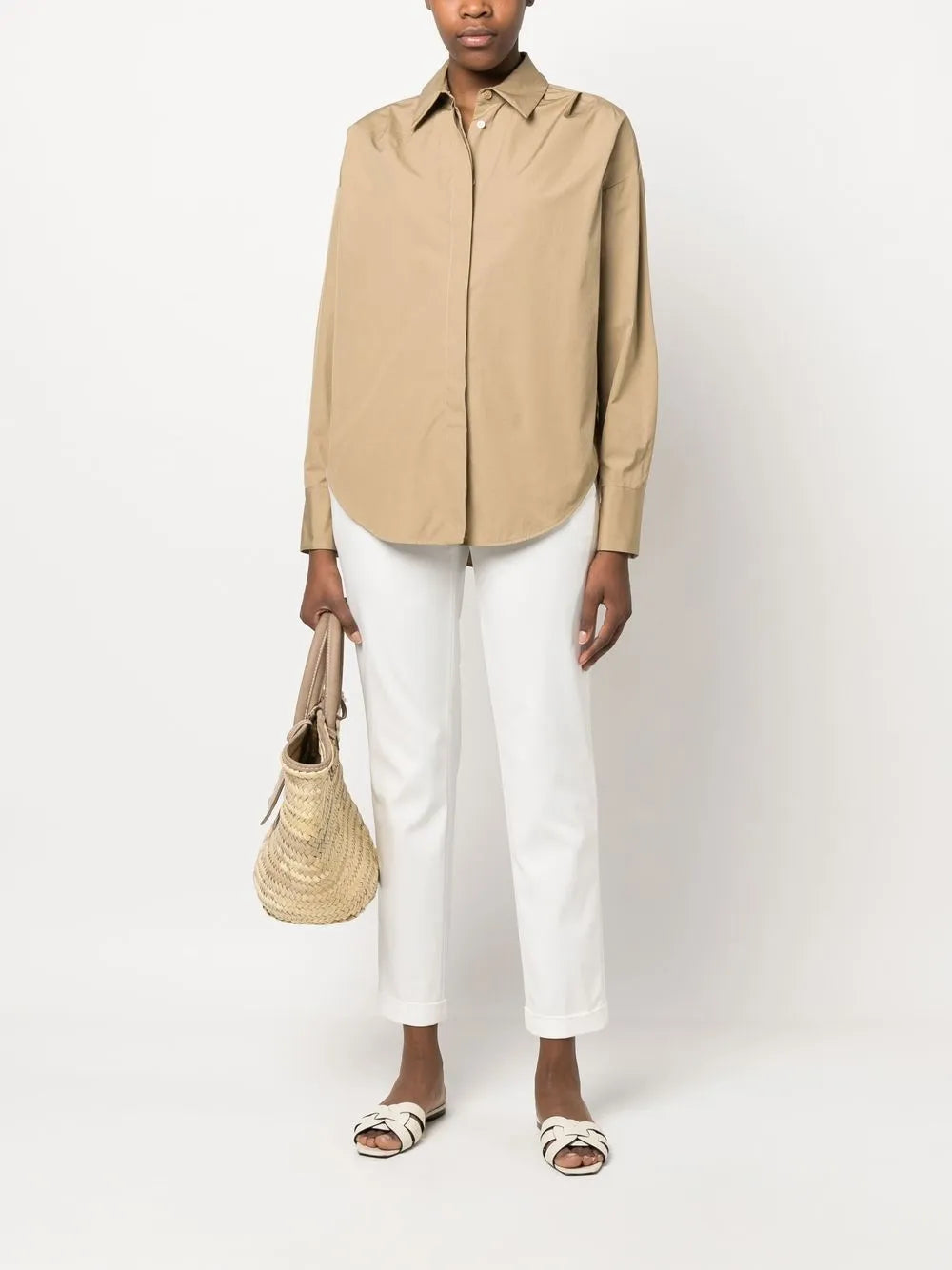 Logo-Charm Cropped Trousers