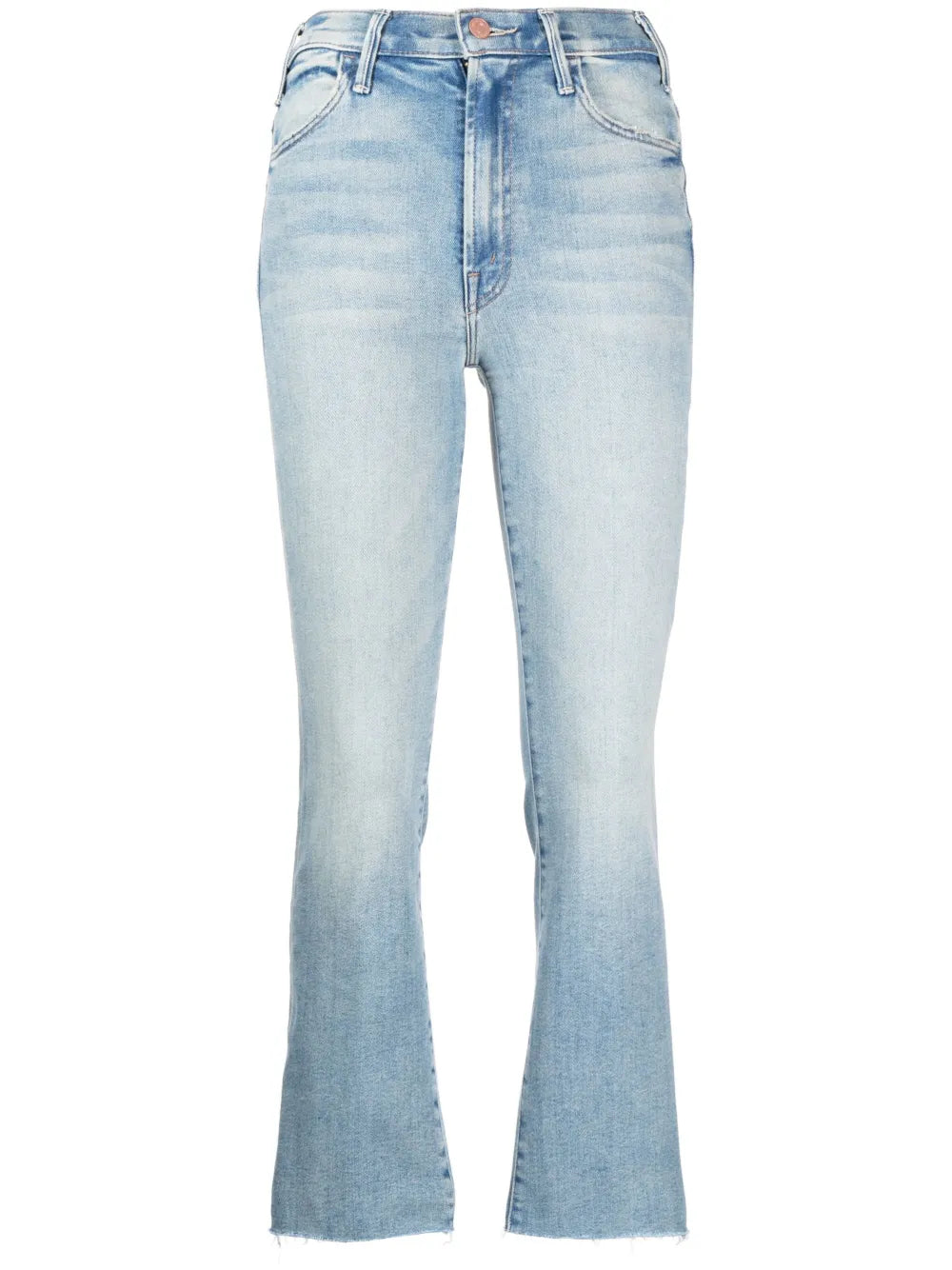 Denim Flared Cropped Trousers