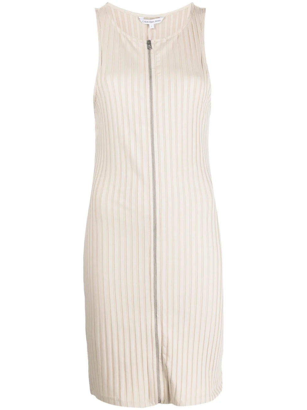 Zip-Up Ribbed Dress