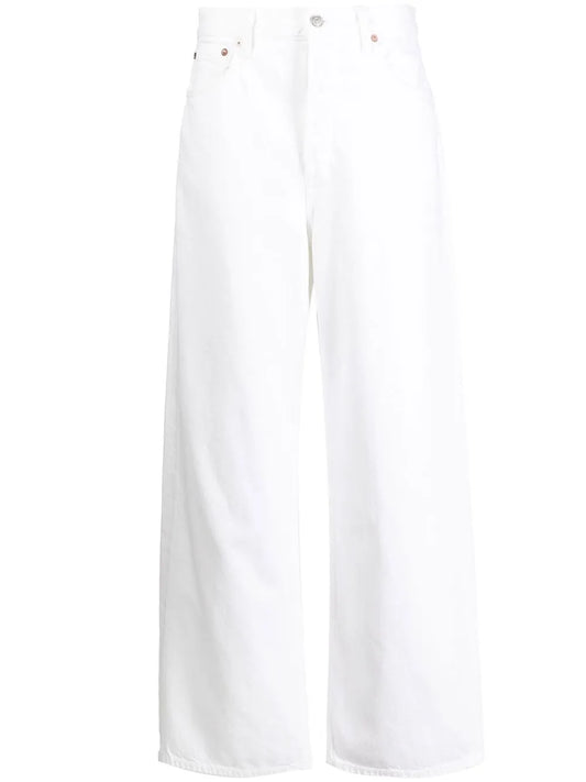 Organic-Cotton Wide-Leg Trousers