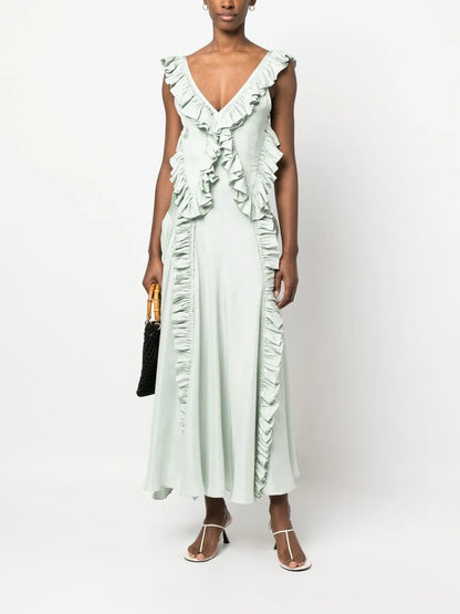Ruffle Detailing Maxi Dress