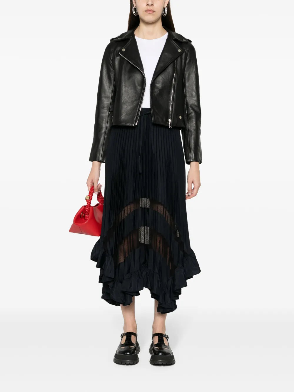 Pleated Midi Skirt