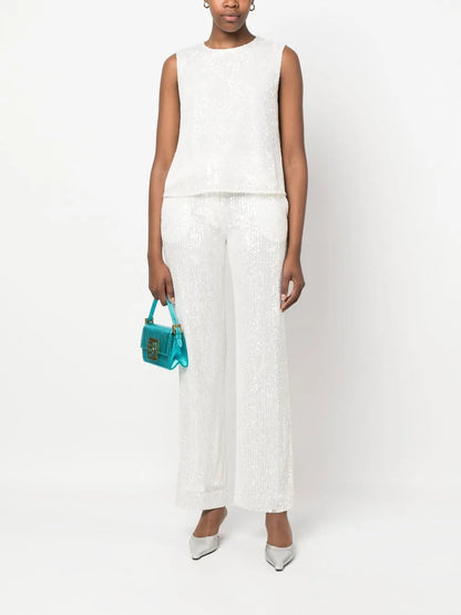 Open-Back Sequin-Embellished Tank Top