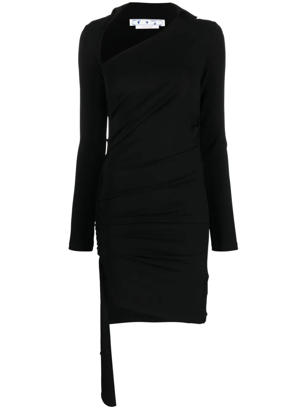 Asymmetric Ruched Minidress