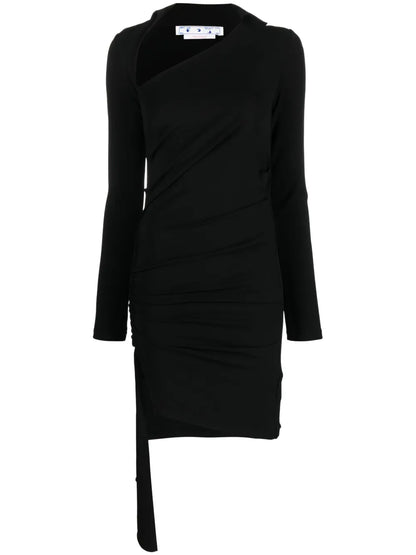 Asymmetric Ruched Minidress