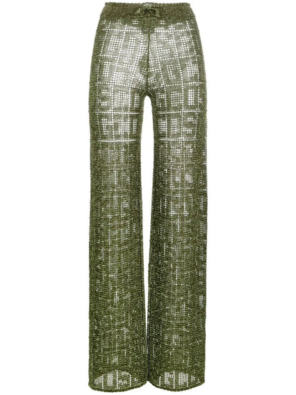 Logo-Print High Waist Trousers