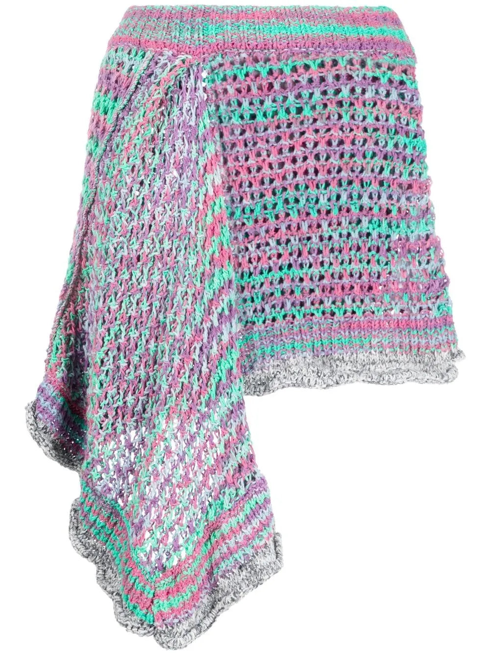 Woven Asymmetric Miniskirt