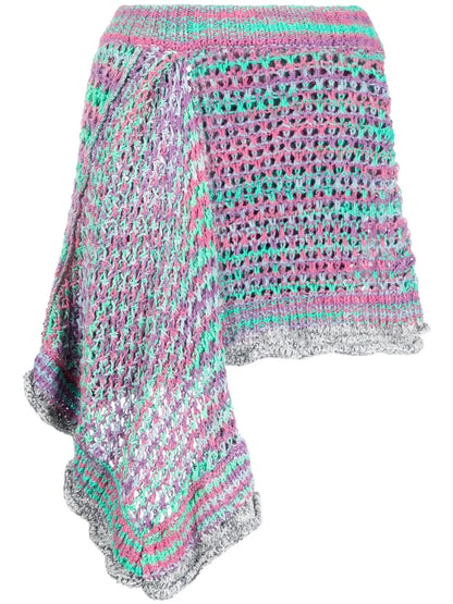 Woven Asymmetric Miniskirt