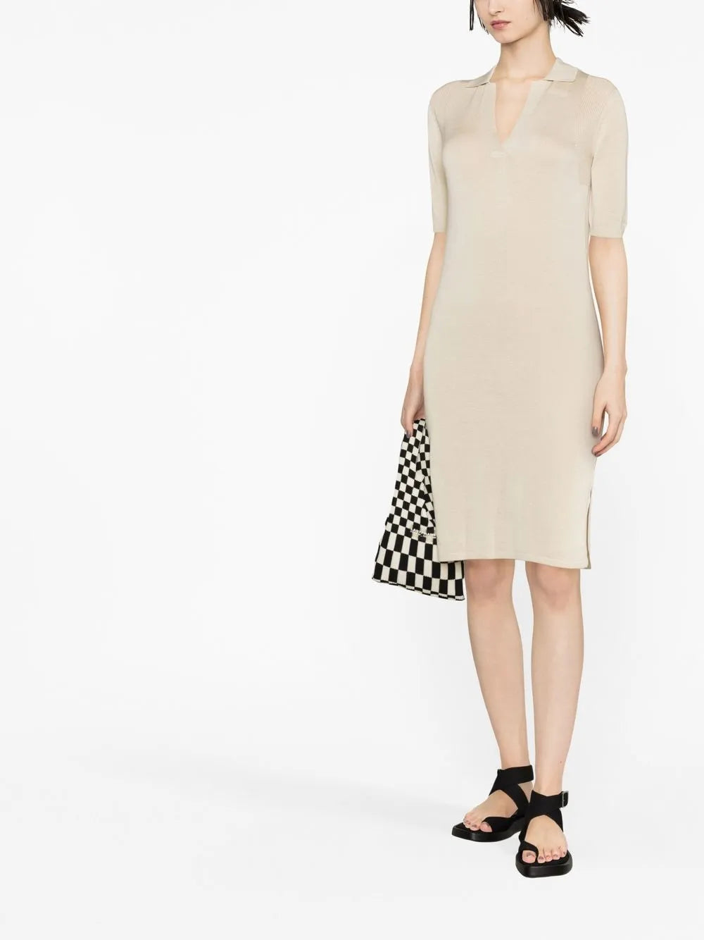 Short-Sleeve Knitted Dress