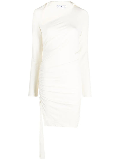 Asymmetric Ruched Minidress
