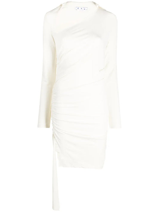 Asymmetric Ruched Minidress