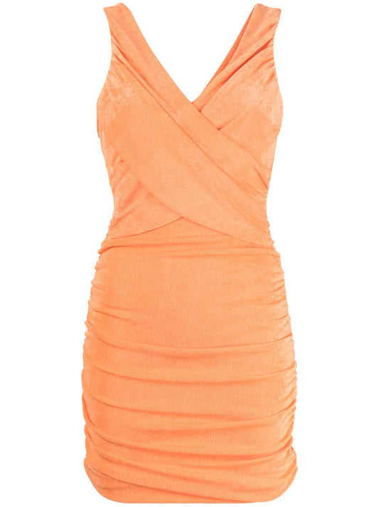 Ruched-Detail Fitted Mini Dress