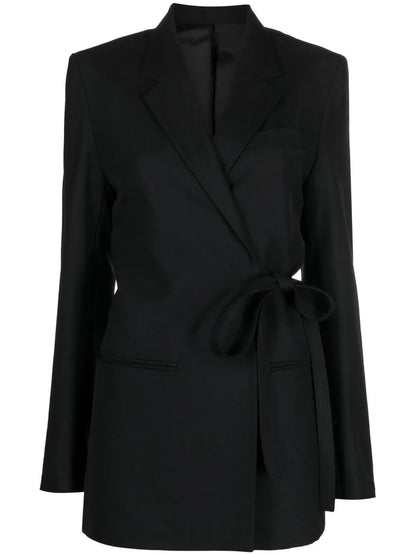Double-Breasted Wrap Blazer