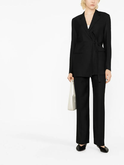 Double-Breasted Wrap Blazer