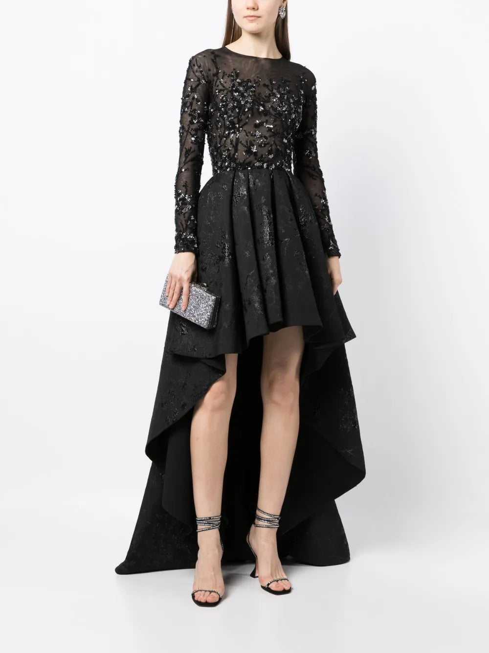 Brocade Beaded Dress
