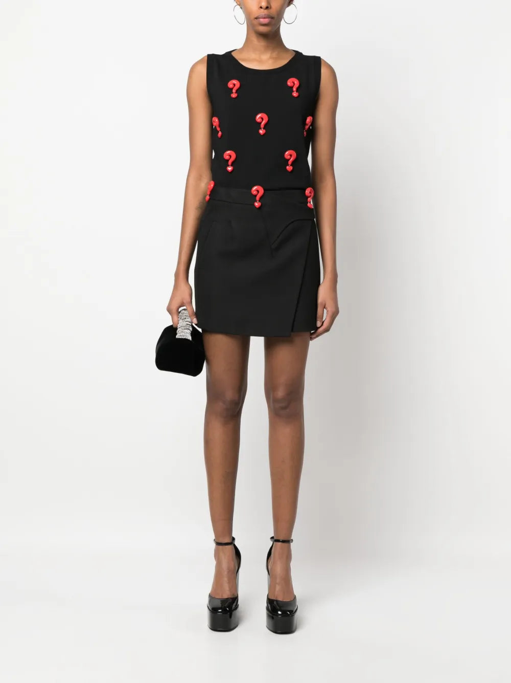 Question Mark Sleeveless Blouse