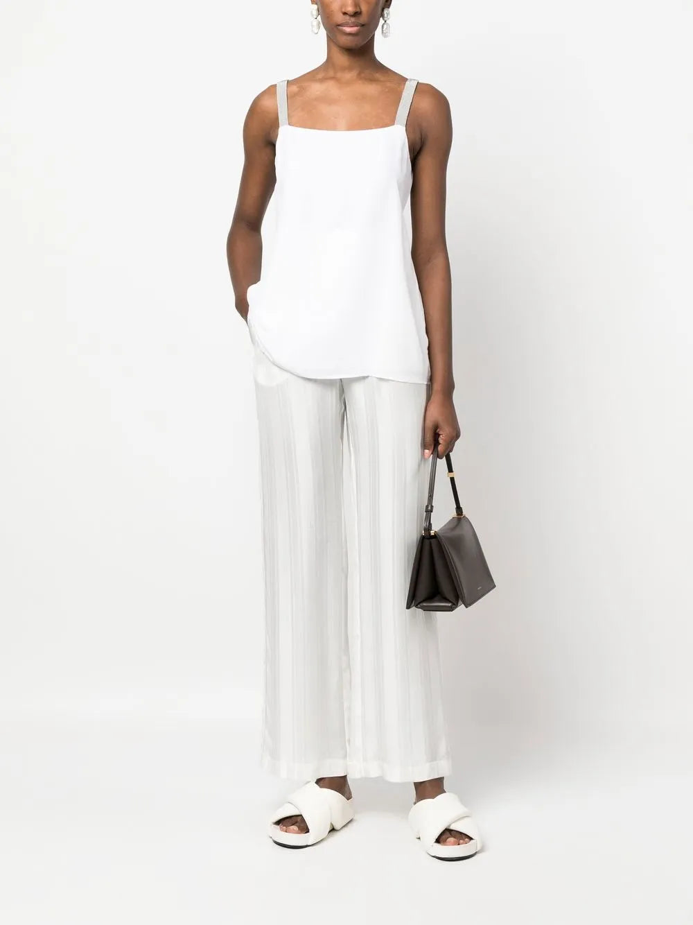 Metallic Strap Top