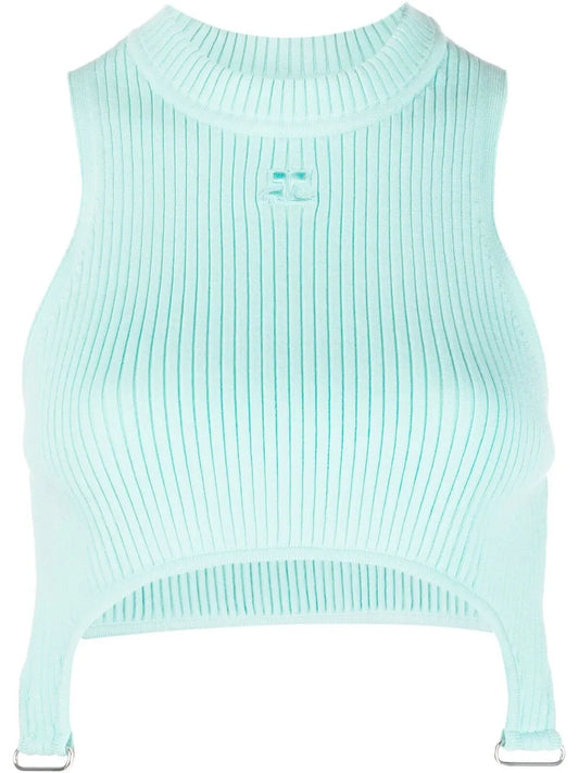 Logo-Patch Sleeveless Top