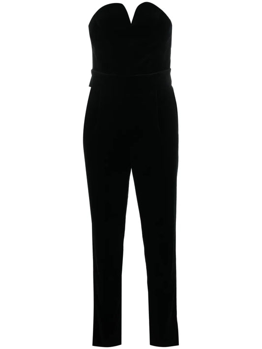 Jealousy Strapless Velvet Jumpsuit