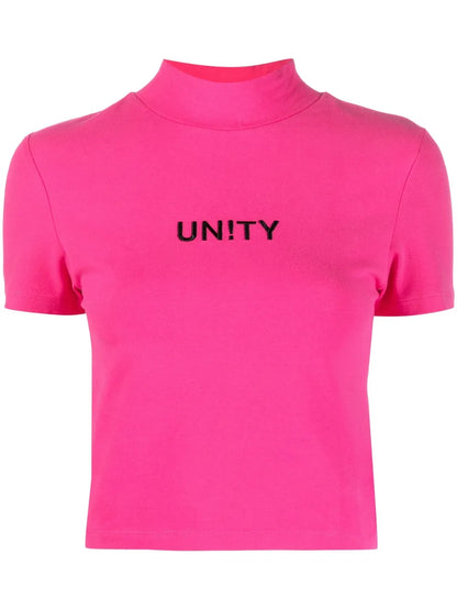 Logo-Print High-Neck T-Shirt