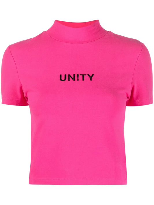Logo-Print High-Neck T-Shirt