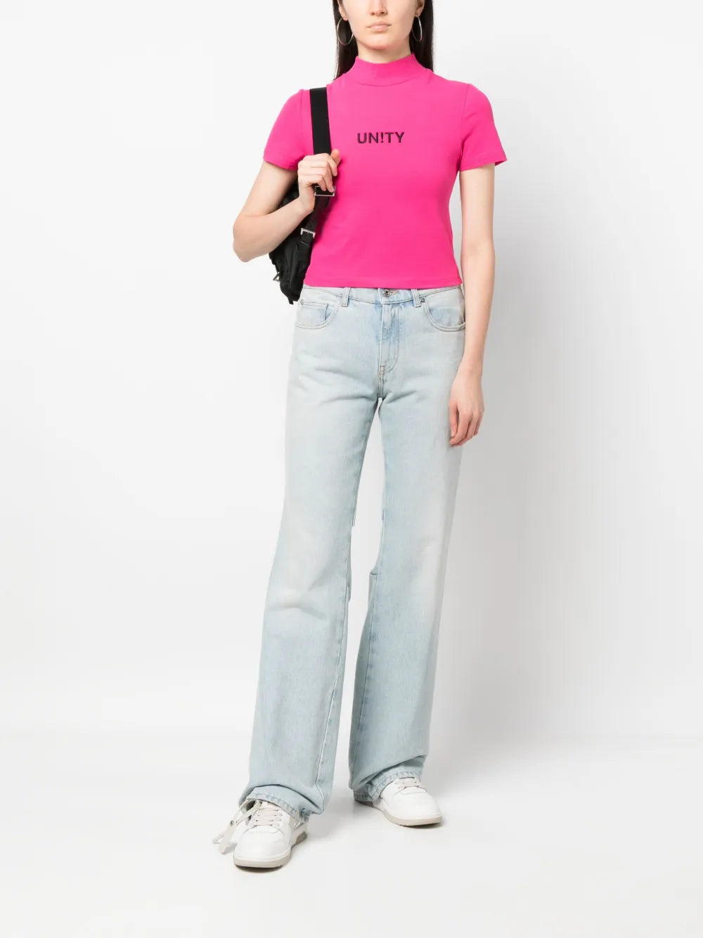 Logo-Print High-Neck T-Shirt