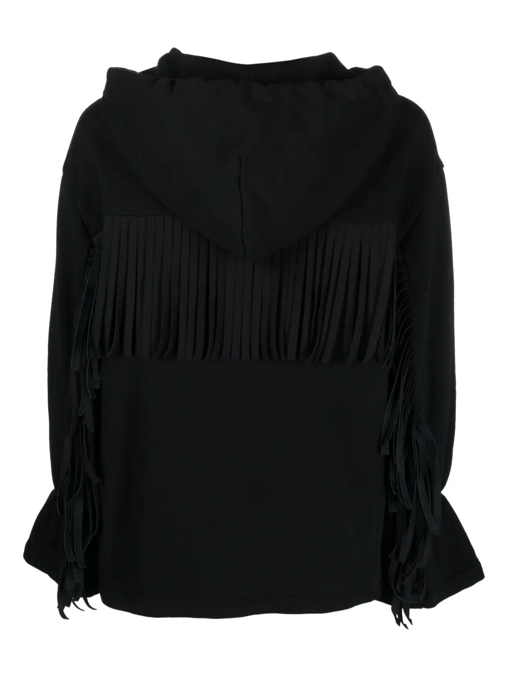 Fringe-Detail Cotton Hoodie