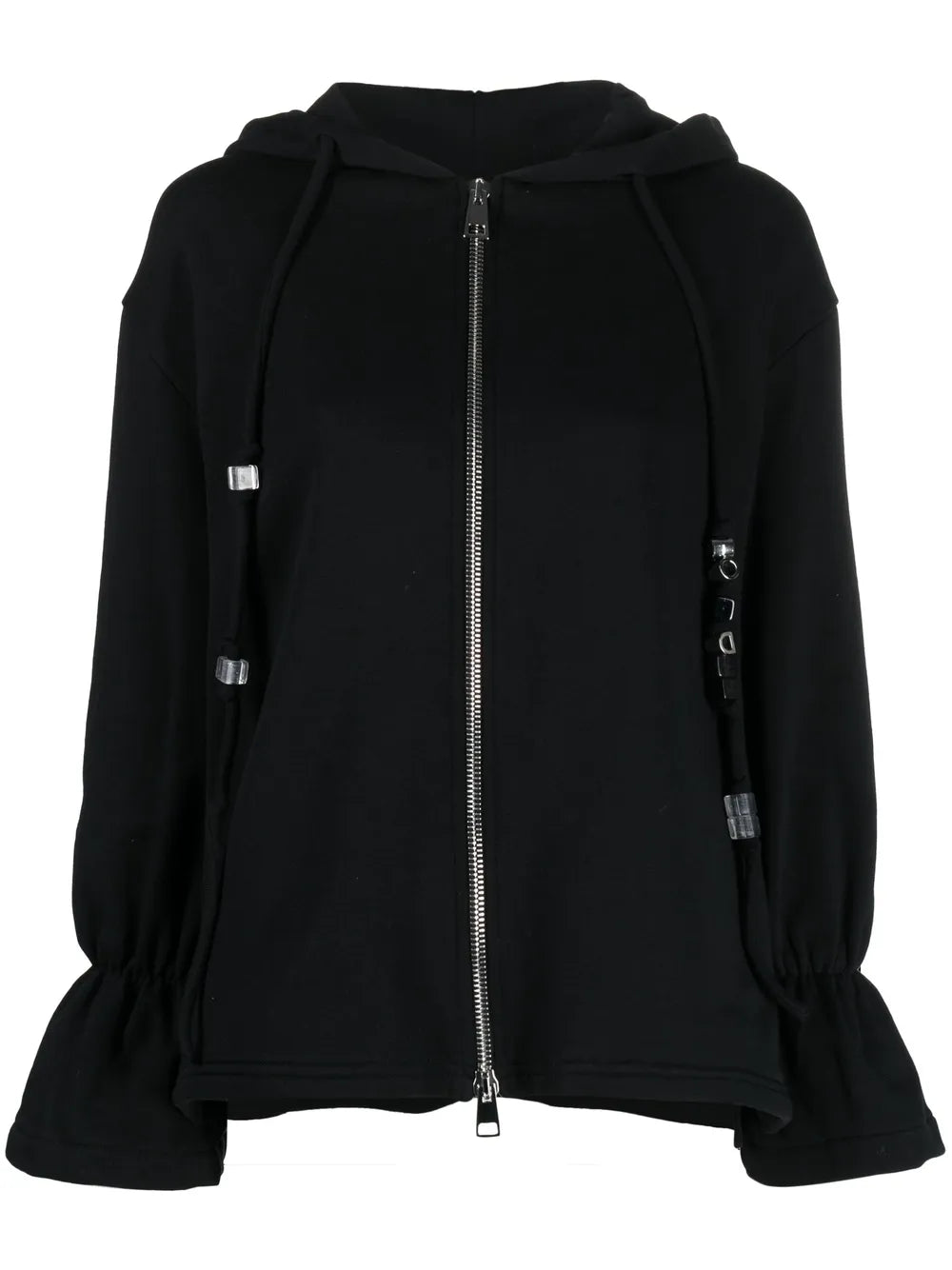 Fringe-Detail Cotton Hoodie