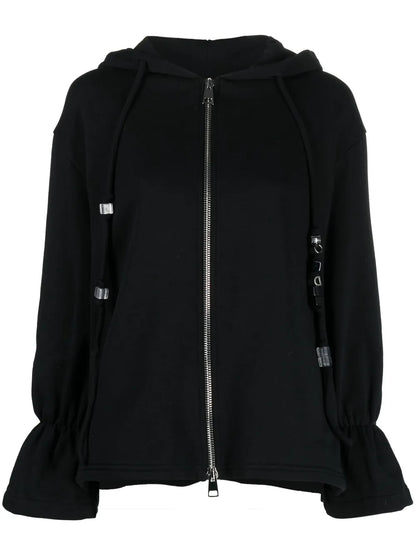 Fringe-Detail Cotton Hoodie
