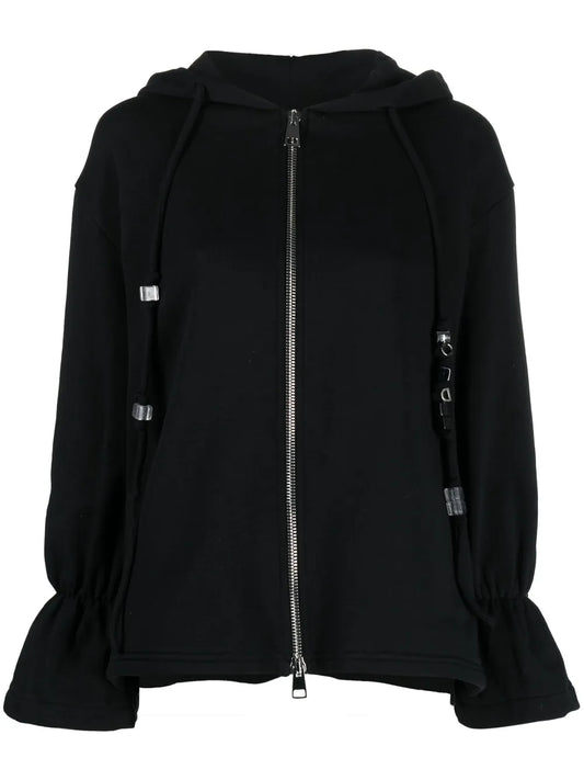 Fringe-Detail Cotton Hoodie