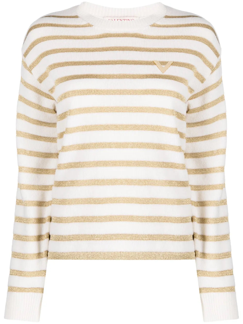 Striped Logo-Plaque Jumper