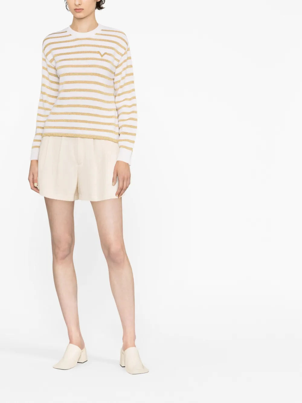 Striped Logo-Plaque Jumper