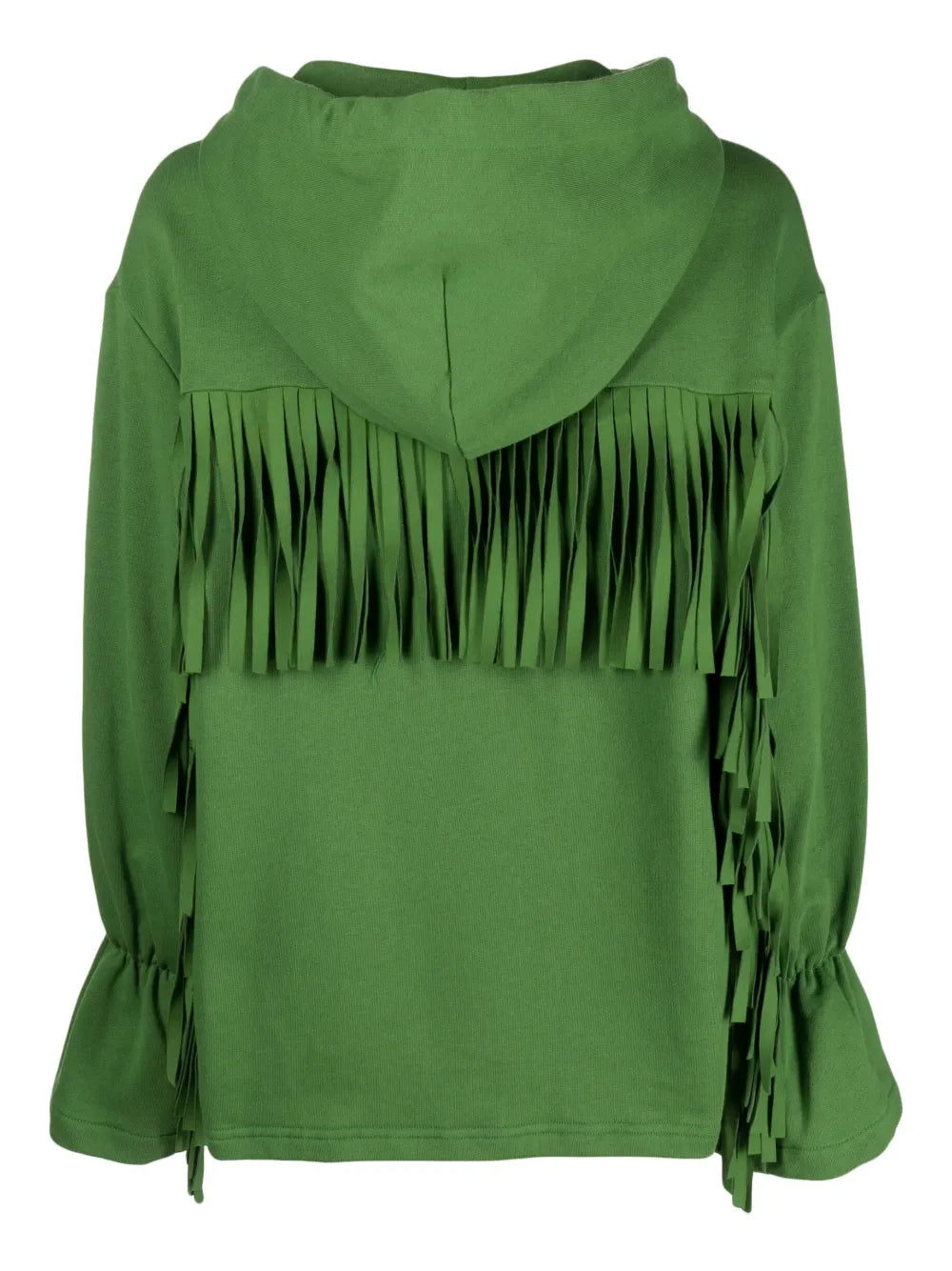 Fringe-Detail Cotton Hoodie
