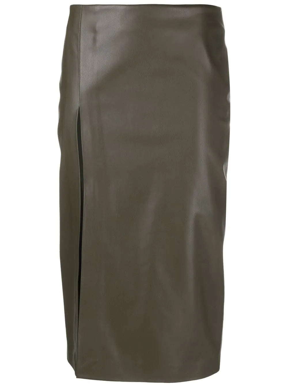 Front Slit-Detail Midi Skirt