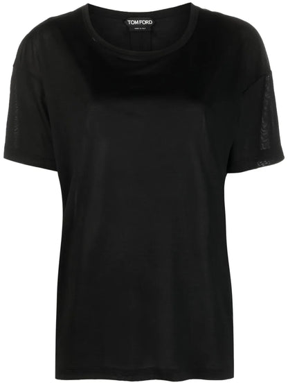 Short-Sleeved Silk T-Shirt
