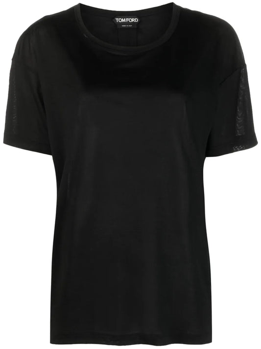 Short-Sleeved Silk T-Shirt