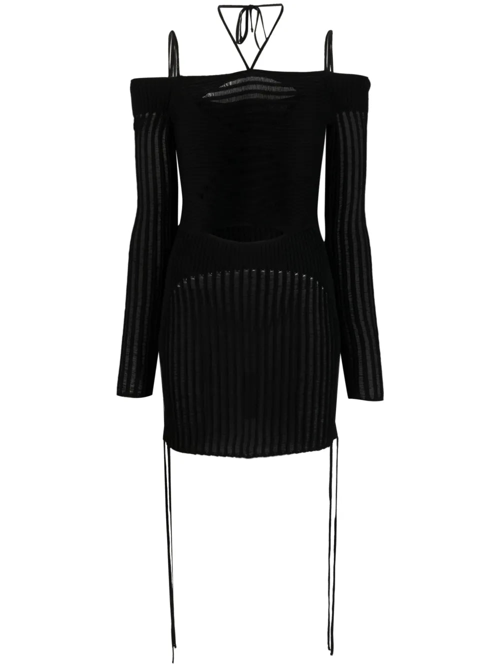 Ribbed-Knit Mini Dress