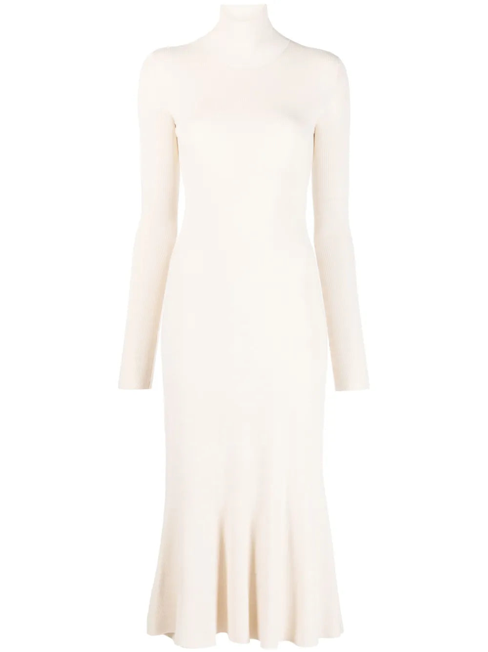 High-Neck Knitted Midi Dress
