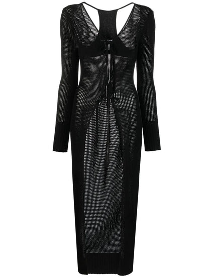Semi-Sheer Racerback Knitted Cardigan
