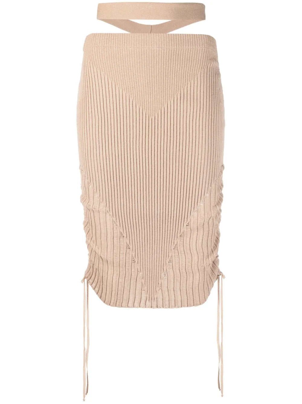 Ribbed-Knit Pencil Skirt