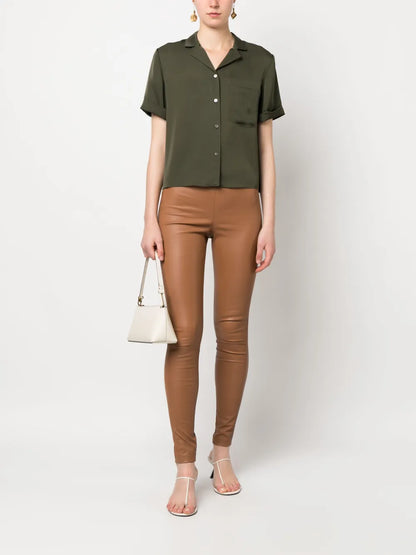Short-Sleeve Silk Shirt