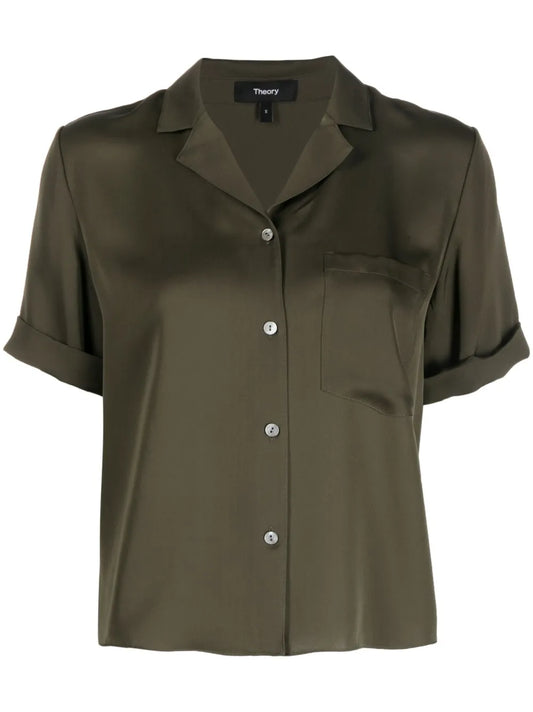 Short-Sleeve Silk Shirt