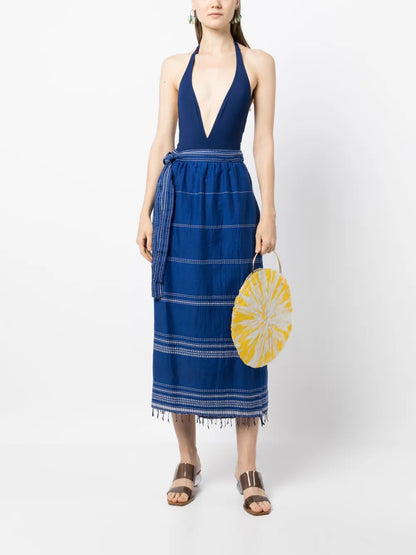Inku Cotton Wrap Skirt