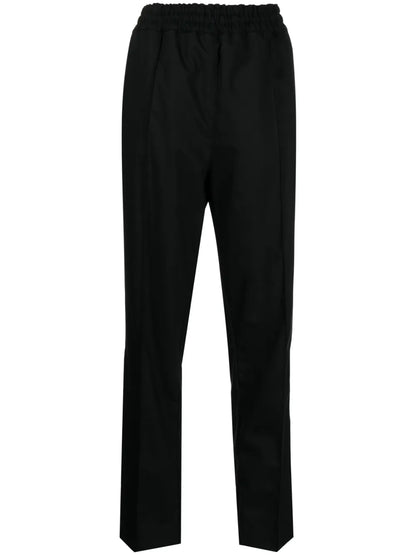 Elastic-Waist Wool Trousers